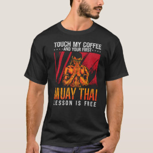 Tik op mijn koffiekickboxing Fighter Combat Love M T-shirt