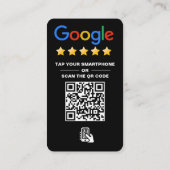 Tik op Review Google Review QR Code Google Waarder Visitekaartje (Achterkant)