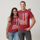 Tik op US Flag Fun Draft Fathers Day T-shirt (Unisex)