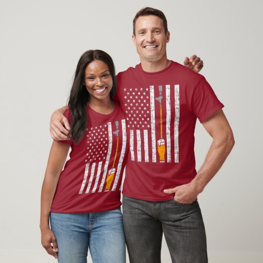 Tik op US Flag Fun Draft Fathers Day T-shirt (Unisex)