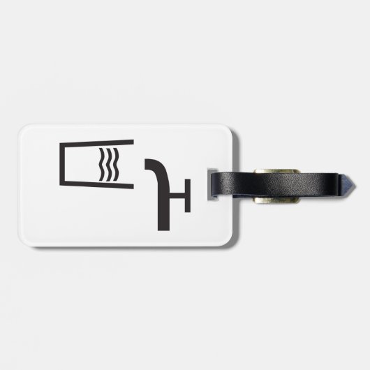 Tik op watersymbool bagagelabel (Achterkant horizontaal)