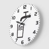 Tik op watersymbool grote klok (Hoek)