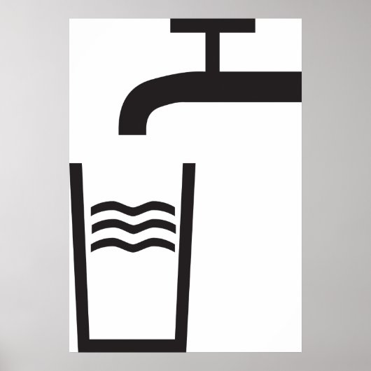 Tik op watersymbool poster (Voorkant)