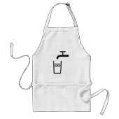 Tik op watersymbool standaard schort (Voorkant)