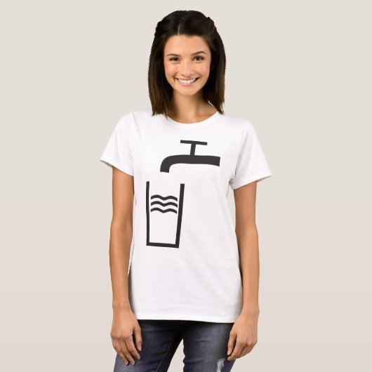 Tik op watersymbool t-shirt (Voorkant volledig)