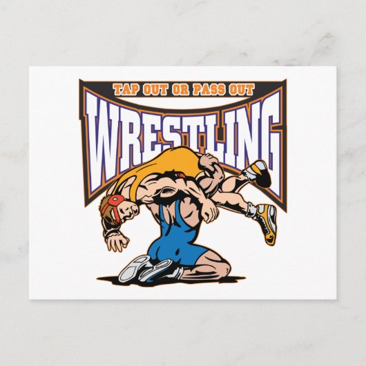 Tik op Wrestlers Briefkaart (Voorkant)