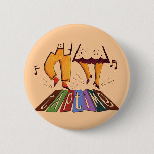Tik tijd ronde button 5,7 cm