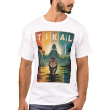 Tikal Guatemala Jaguar T-Shirt Vintage
