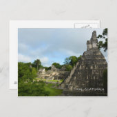 Tikal Guatemala Maya Temple Uitzicht Briefkaart (Voorkant / Achterkant)