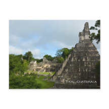 Tikal Guatemala Maya Temple Uitzicht Briefkaart