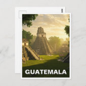 Tikal Guatemala Reizen Briefkaart (Voorkant / Achterkant)