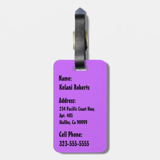 Tiki Ailani Hawaiian Sunset Blend Bagagelabels (Achterkant verticaal)