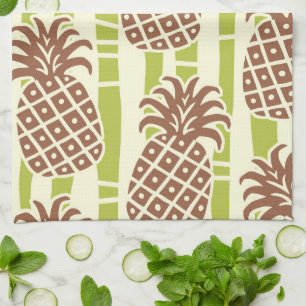 Tiki Ananas Bamboe Strepen Patroon Theedoek