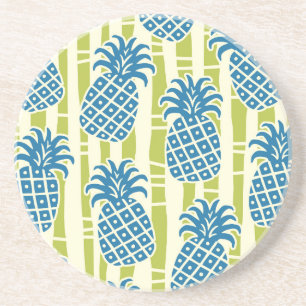 Tiki-ananas-bamboestrepenpatroon Zandsteen Onderzetter