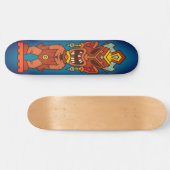 Tiki Angry Rotting Teeth Totem Skateboard (Horizontaal)