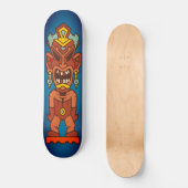 Tiki Angry Rotting Teeth Totem Skateboard (Voorkant)