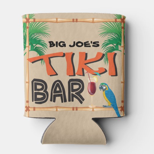 Tiki Bar avec Glacière de palmiers de perroquets (Dos)