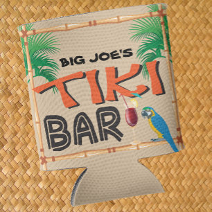 Tiki Bar avec Glacière de palmiers de perroquets