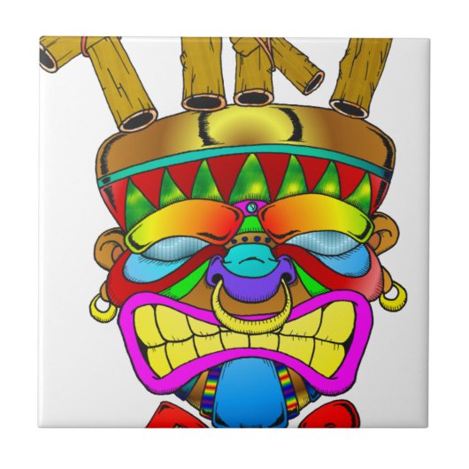 Tiki Bar God Tegeltje (Voorkant)