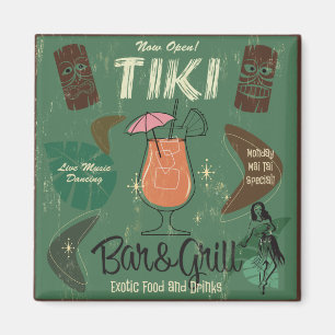Tiki Bar&Grill Cocktail Magnet Magneet