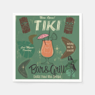 Tiki Bar&Grill Retro Cocktail servetten
