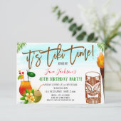 Tiki Bar Invitation de fête d'anniversaire (Debout devant)