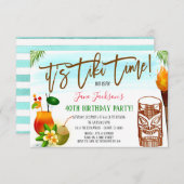 Tiki Bar Invitation de fête d'anniversaire (Devant / Derrière)