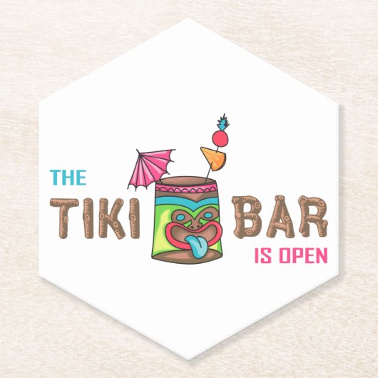 Tiki Bar Kartonnen Onderzetters (Voorkant)