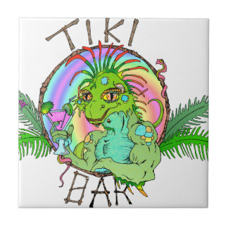 Tiki Bar Lizard Tegeltje