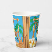 Tiki Bar-ontwerp - Personaliseren Papieren Bekers (Rechts)