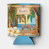 Tiki Bar-partij personaliseren Blikjeskoeler (Voorkant)