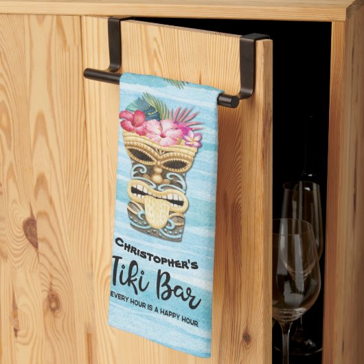  Tiki Bar Party Monogrammed Theedoek (Derde Gevouwen)