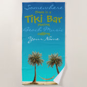 Tiki Bar Plush Extra Grand Serviette De Plage (Devant)
