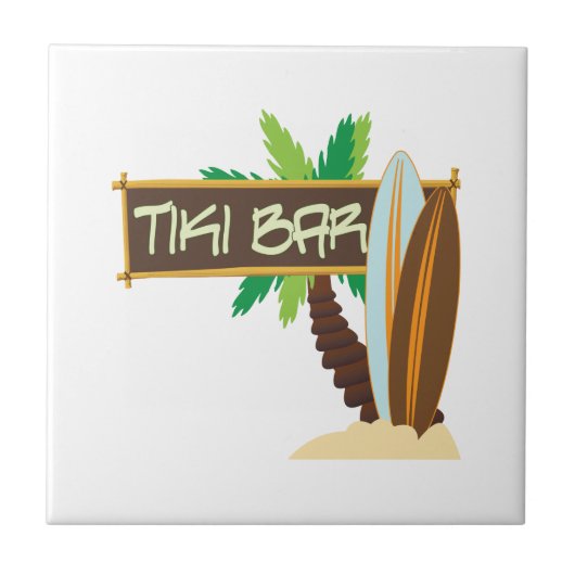Tiki Bar Tegeltje (Voorkant)