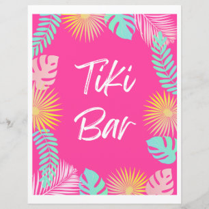Tiki Bar-teken Pool Party Signs