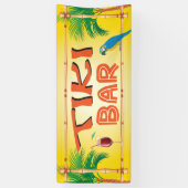 Tiki Bar tropisch strandfeest Spandoek (Verticaal)