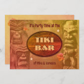 Tiki Bar-uitnodiging Kaart (Voorkant / Achterkant)