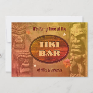 Tiki Bar-uitnodiging Kaart