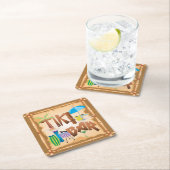 Tiki Bar Vierkante Kartonnen Onderzetter (Insitu)