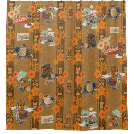 Tiki Bath Shower Curtain Douchegordijn (Voorkant)