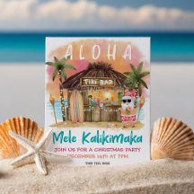 Tiki Beach Bar Tropisch Kerstfeest van Sinterklaas