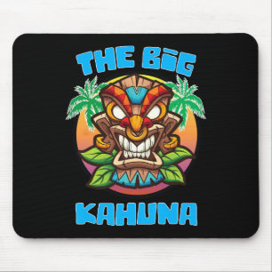 Tiki Big Kahuna Grappige Hawaiaanse Vaderdag Vakan Muismat