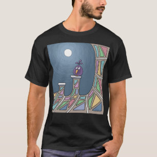 Tiki Bird pourpre avec T-shirt pleine lune