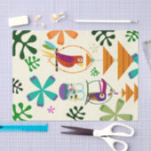 Tiki Birds Modern  Retro Tropisch Tissuepapier (Craft)