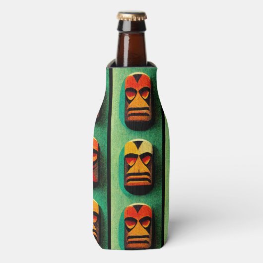 Tiki Button Flesjeskoeler (Fles Voorkant)