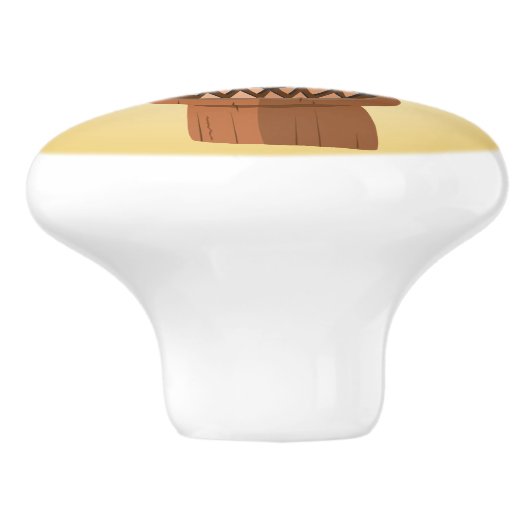 Tiki Ceramic Knob Keramische Knop (Zijkant)