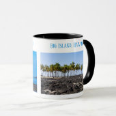 Tiki Couple & Lave noire, Big Island, Hawaii, Mug (Devant droit)