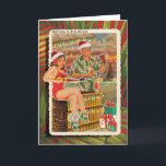 Tiki Couple Tropical Beach Cartes de Noël<br><div class="desc">Les Cartes de Noël Tiki Couple Tropical Beach proposent un couple rétro "se mettre dans l'esprit" pour les vacances. Le bar Tiki est ouvert au coucher du soleil sur un voilier qui passe au loin. Une carte météo amusante pour ceux qui viennent d'une région tropicale ou pour ceux qui le...</div>