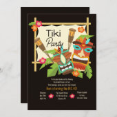 Tiki-feest Kaart (Voorkant / Achterkant)