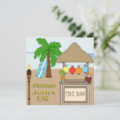 Tiki Feest Uitnodigingen (Staand voorkant)